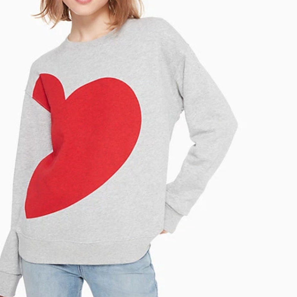 NWT Kate Spade Heart Sweatshirt
